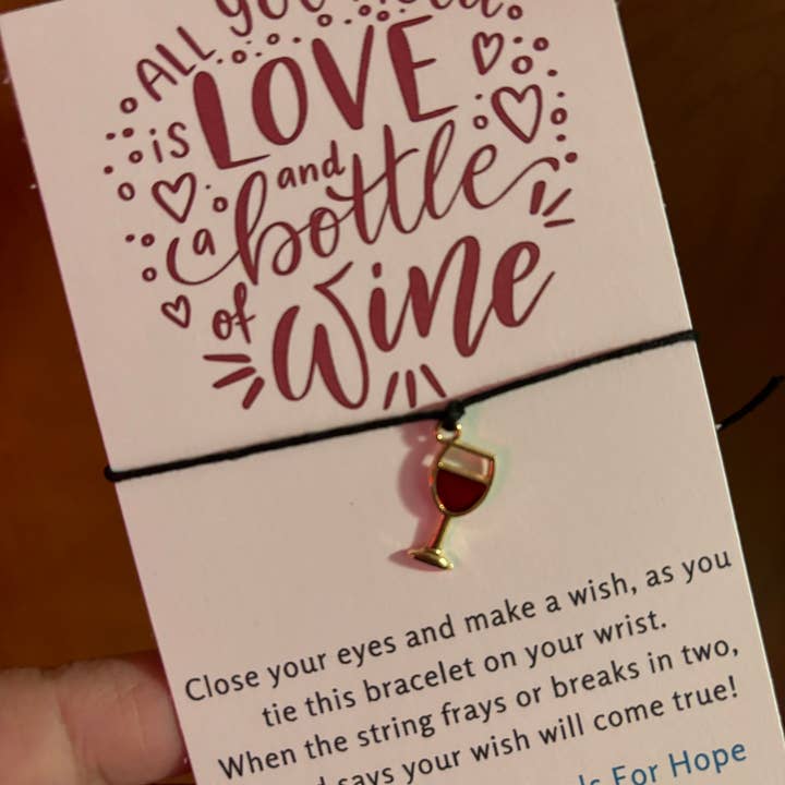 Jewels For Hope - Wholesale Charm/Dangle Bracelet - Wine Lovers, Wine Wish Bracelet, Love Charm Jewelry1