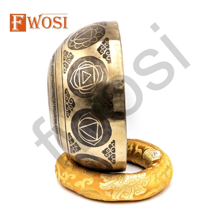 Fwosi - Vente Accessoire de méditation - Ensemble de Méditation avec Bols Chantants | Bol Sonore avec Sculpture de Ganesh et Maillet | Cloche Antique de Pleine Conscience pour Yoga et Méditation | Bol de Guérison5