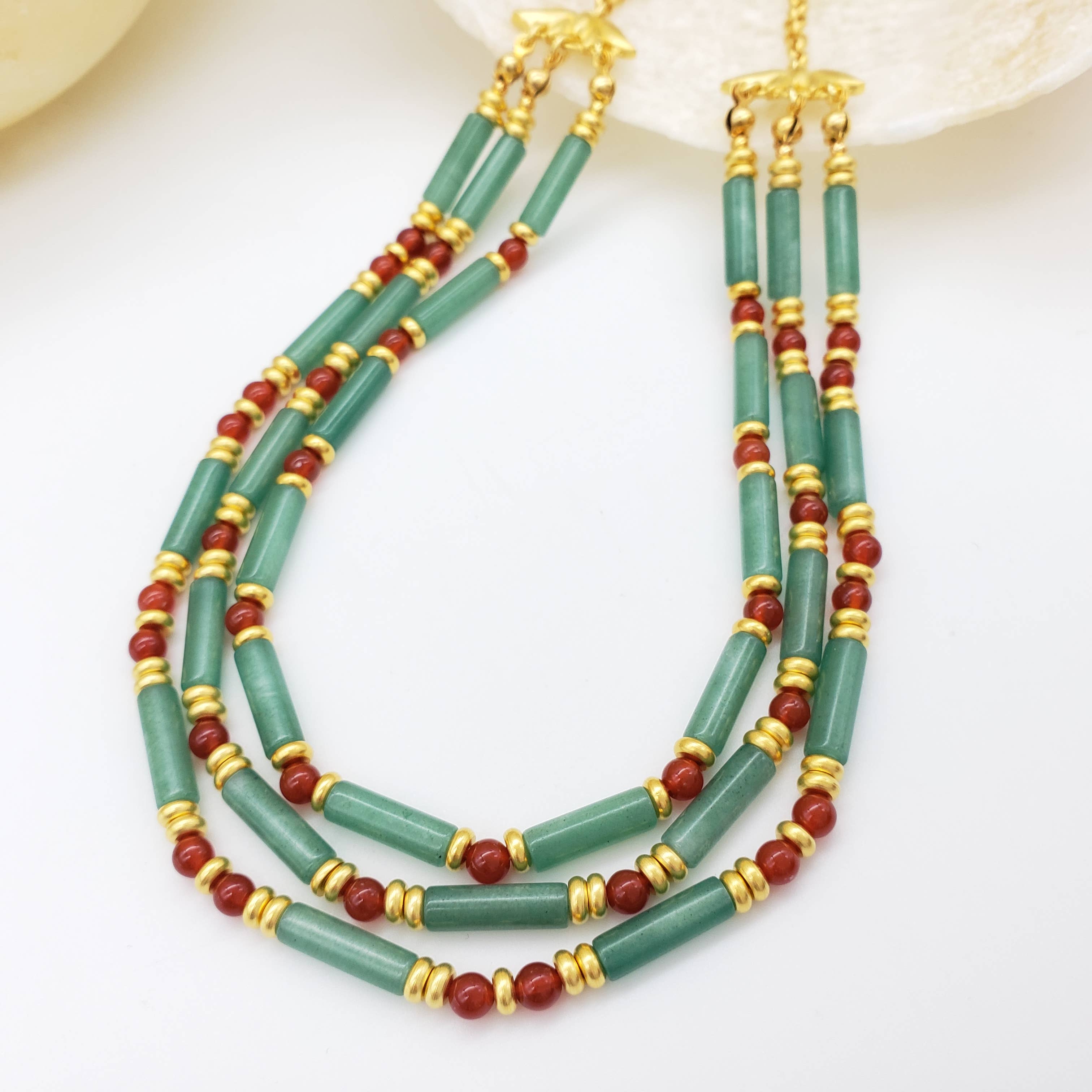 Discoveries, Inc. – Großhandel Halsband/Collier – Cleopatra Aventurin-Halsband, 18" - Ägyptisch inspiriert5
