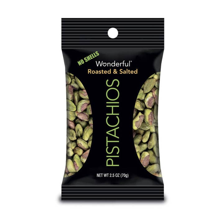 Everyday Supply Co - Wholesale Nuts - Wonderful No Shell Roasted/Salted Pistachios 2.5oz, 8-Pack