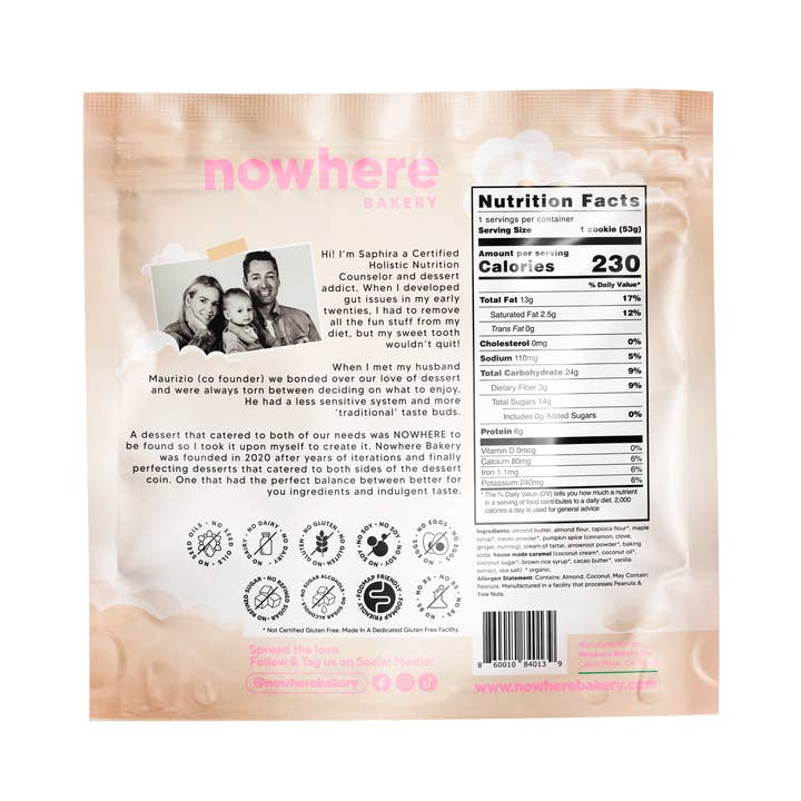 Nowhere Bakery - Wholesale Cookie - The goop Kitchen Pumpkin Spice Cookie