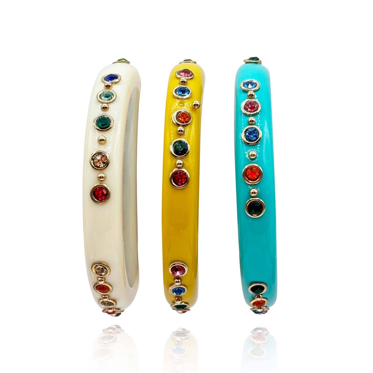 Michael Nash Jewelry - Wholesale Bangle Bracelet - Holland Ivory Resin Studded Resin Bangle2