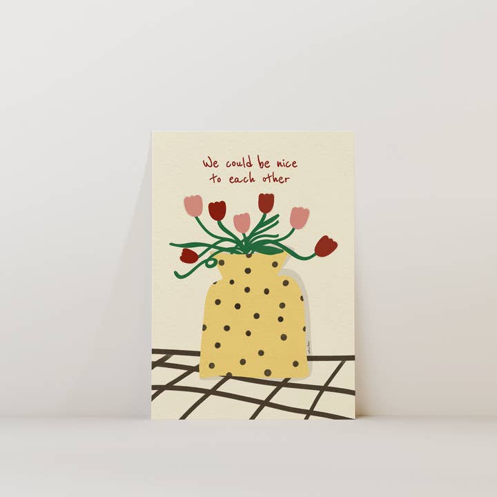 Nice To Each Other Print for wholesale by Poppy Illustrates