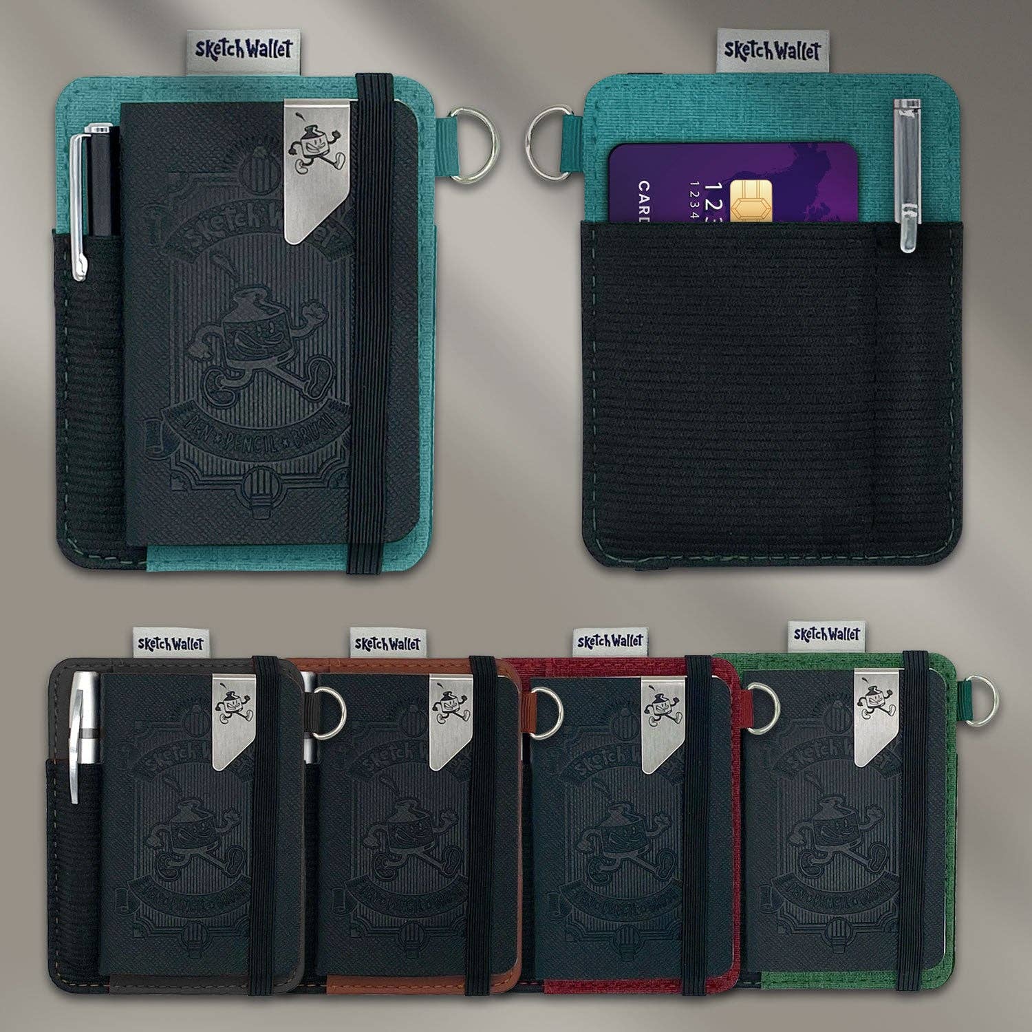 Inky's - Vente Carnets de croquis - Portefeuille à croquis en toile Slim4