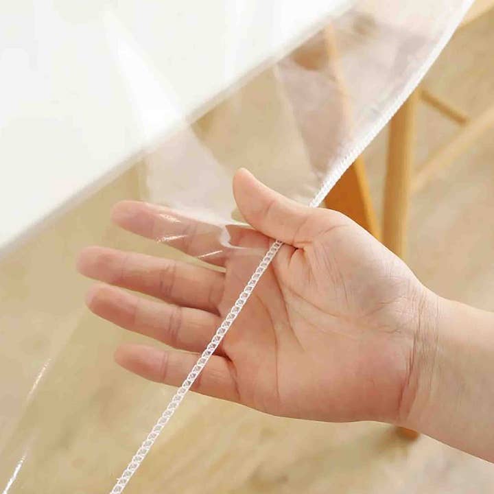 home mart goods - Wholesale Tafelkleed - Tafelkleed van vinyl met doorzichtige gestikte rand, beschermend tafelkleed