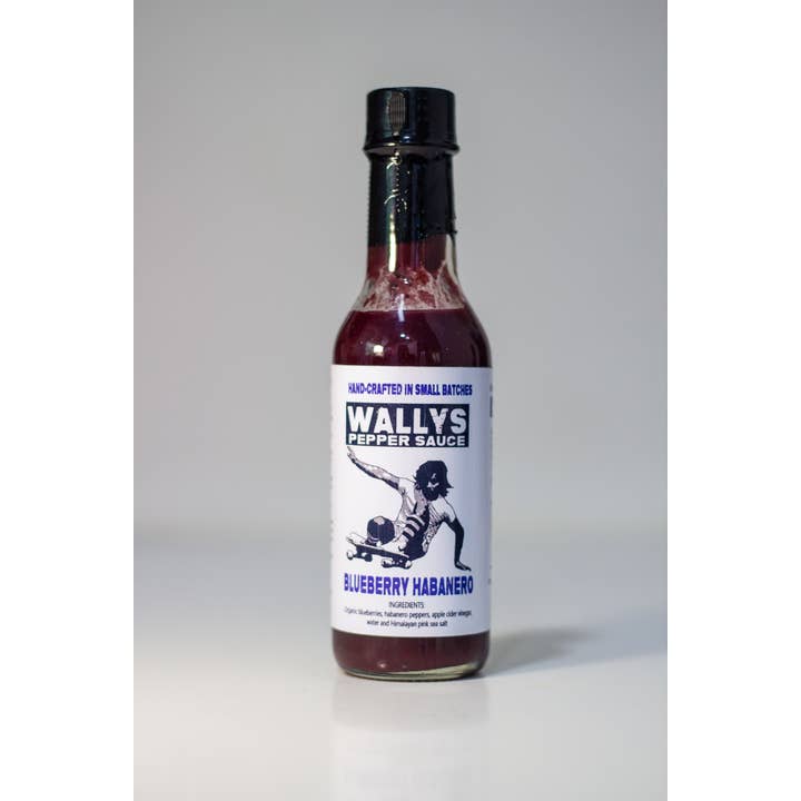 Blueberry Habanero - 5 oz bottle for wholesale by Wallys Pepper Sauce LLC