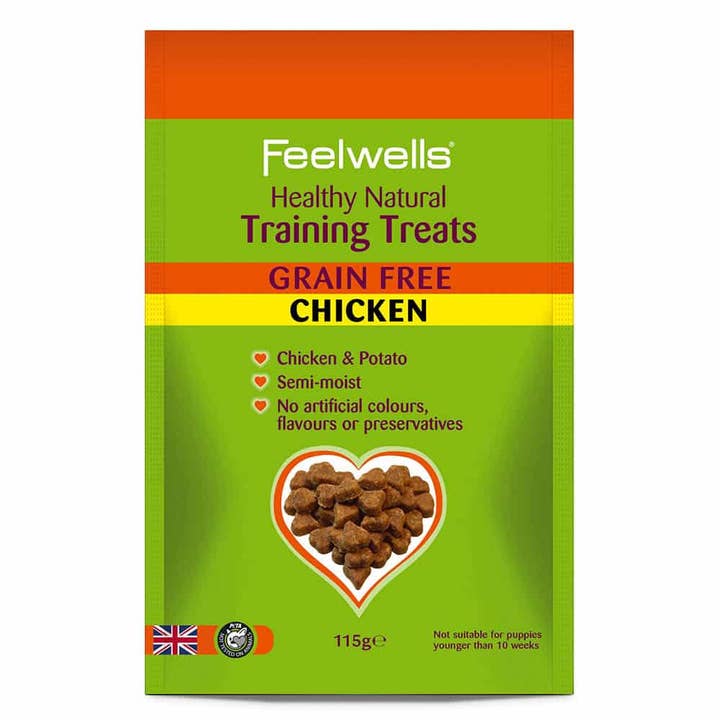 Feelwells Semi-Moist Training Treats Grain Free Chicken 115g for wholesale by Feelwells