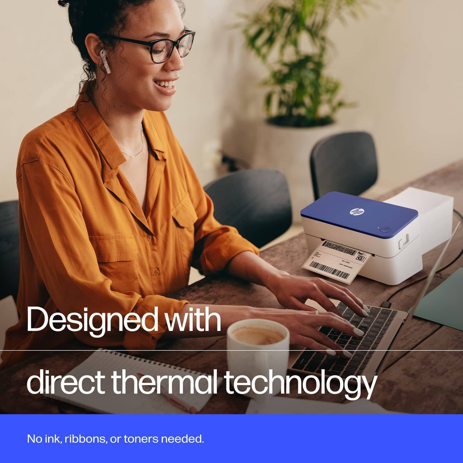 HP – Etiquetas de endereço por atacado – Impressora de etiqueta térmica HP, Impressora de etiqueta compacta 4x68