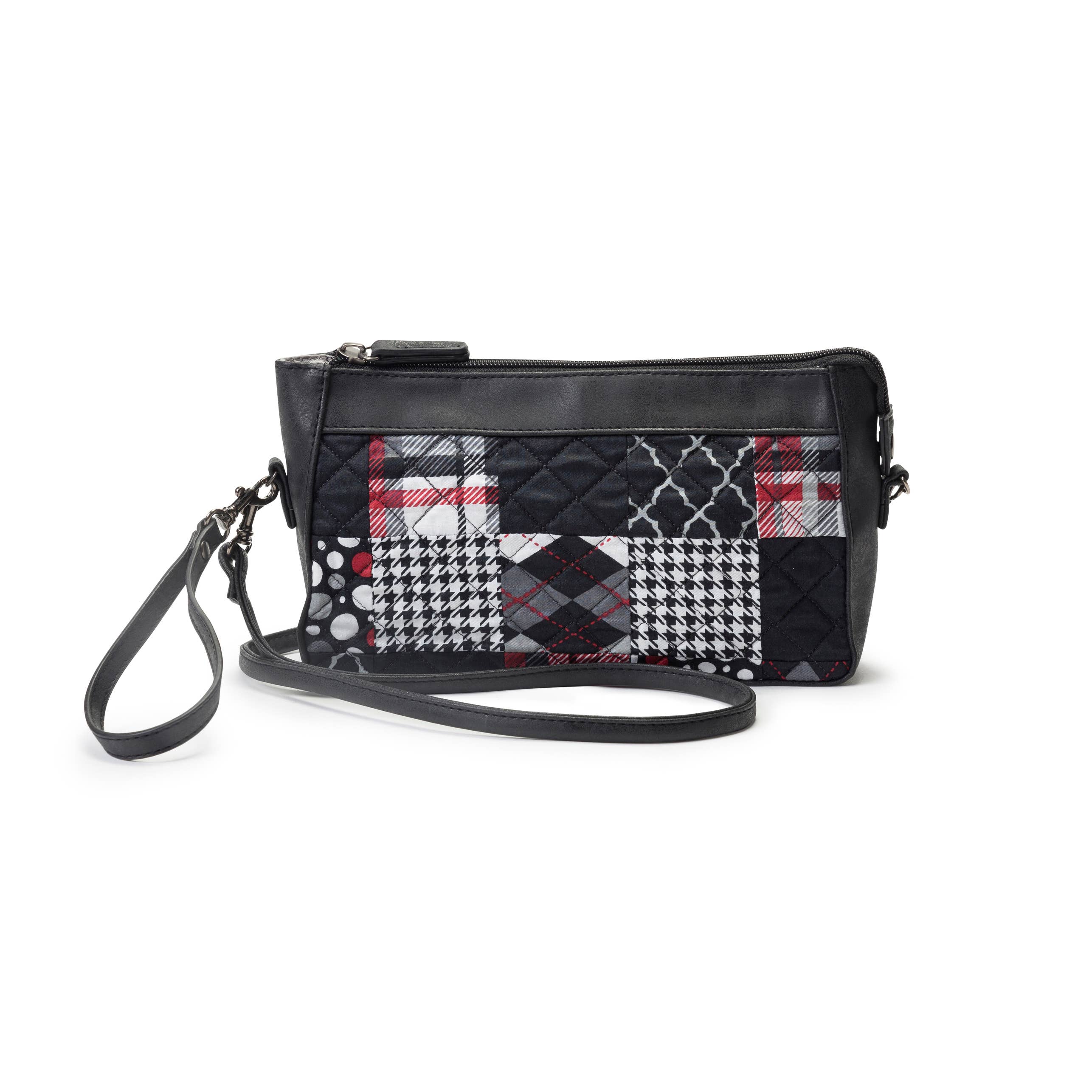 Quilted Purse Wallet and Black Patchwork Lexington Ga. Handbag Red White