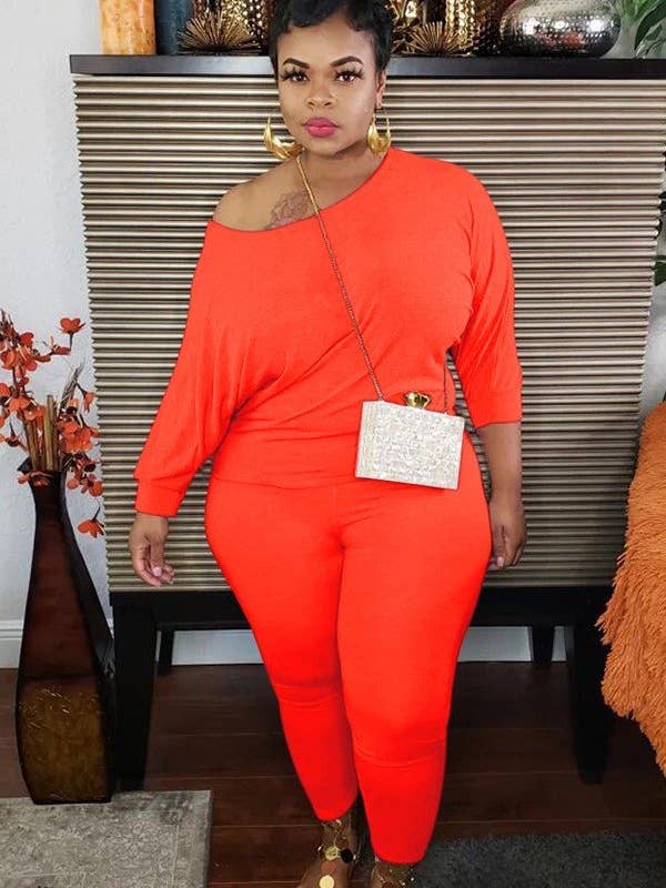 Aria Romance - Wholesale Top & Pant Set (NOT Loungewear) - Women's - Sexy Casual Fashion Off-Shoulder Two-Piece Club Outfit