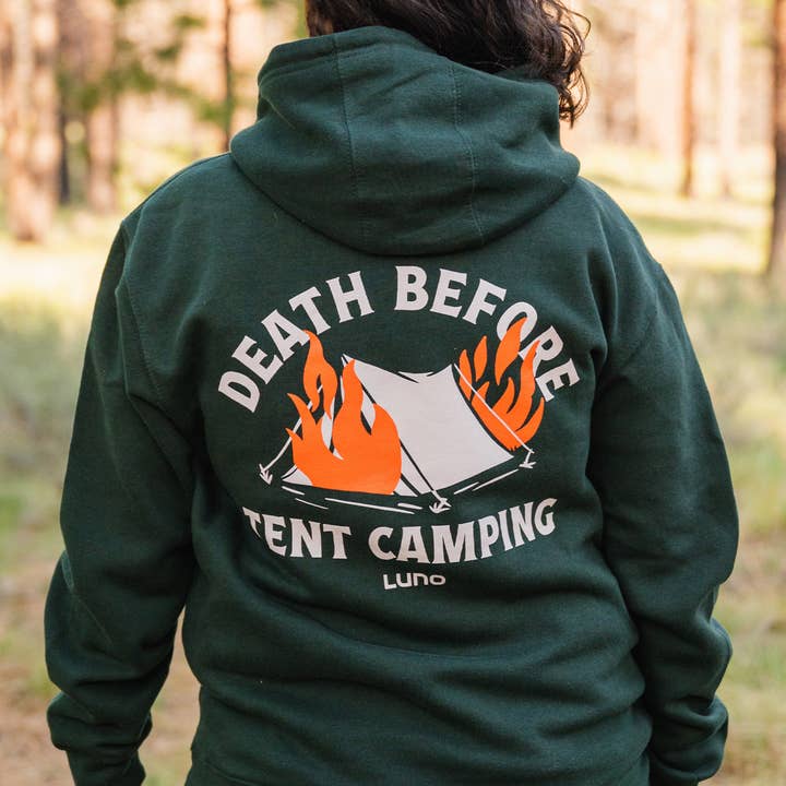 Luno - Wholesale Hoodie - Unisex - Death Before Tent Camping Hoodie