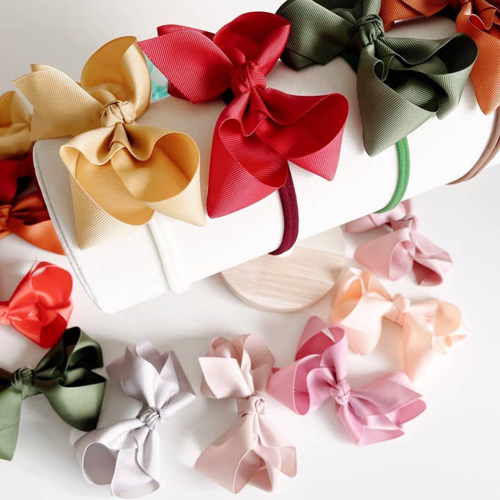 Emilia Ribbon Bow Headband for wholesale by Chlea & Co.