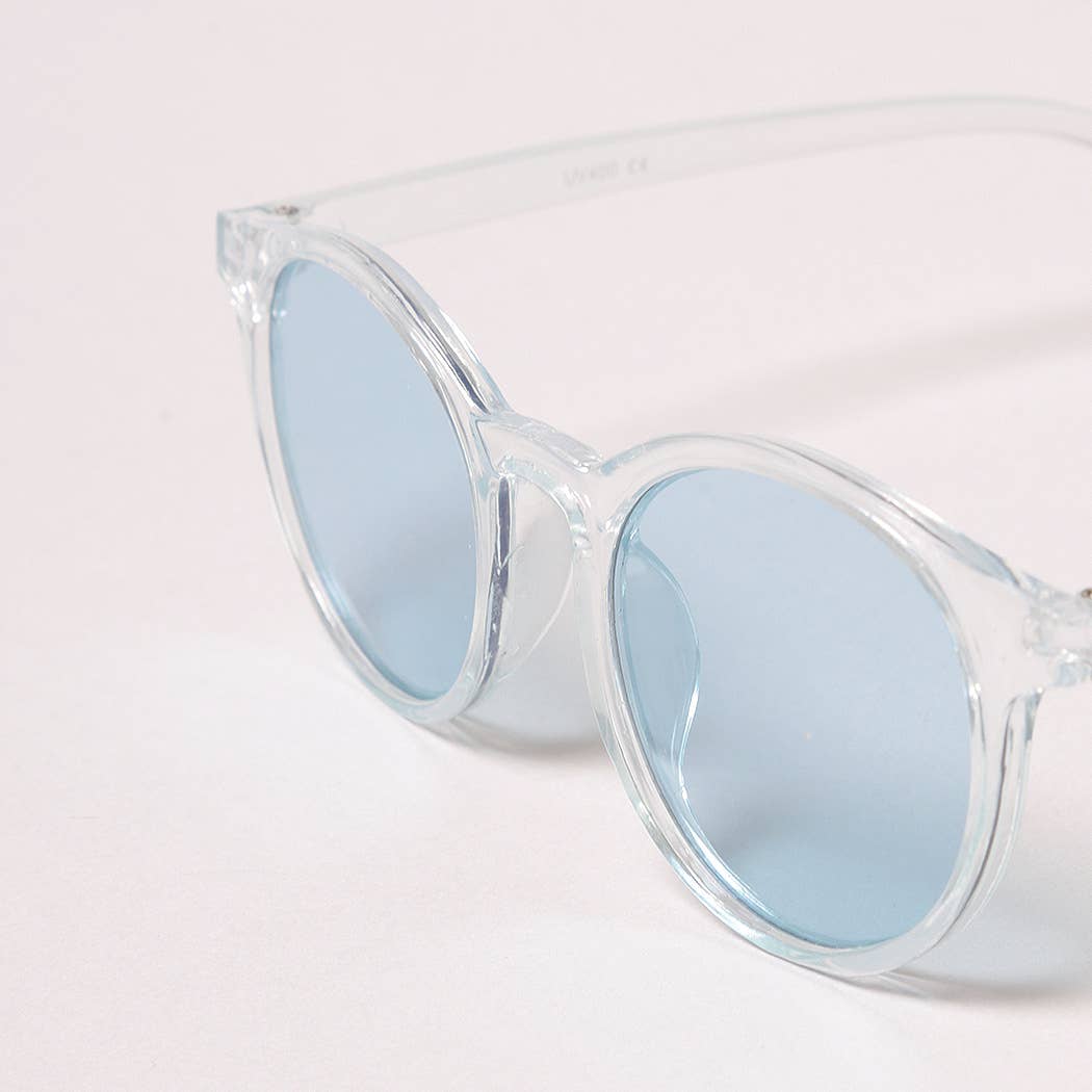 12 COULEURS ASSORTIES Lunettes de soleil rondes teintées audacieuses pour enfants en vente sur Faire8