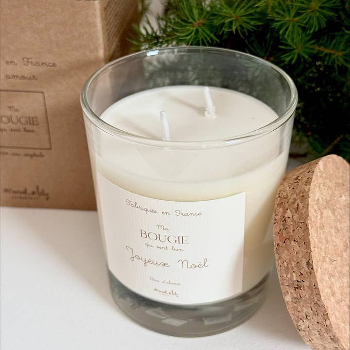 Marcel & Lily - Wholesale Jar/Filled Candle - "Joyful Christmas" vegetable candle, 2 wicks, 220g2