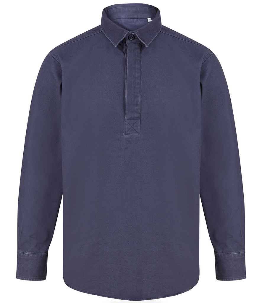 Washed Navy Front Row - Pullover Drill Shirt for wholesale on Faire1