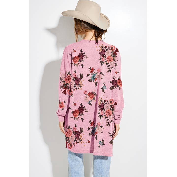 Phil Love - Venta al por mayor Cárdigan - Mujer - Cárdigan de punto de estilo casual con estampado floral