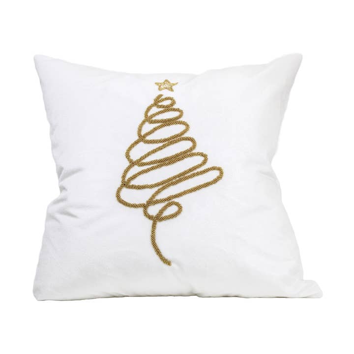 Charmant coussin de Noël en velours perlé à la main pour la vente par House Of Harkaari