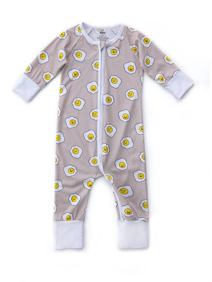 Tencel 2 Way Zippy Romper - Happy Eggs for wholesale by Earth Baby Outfitters