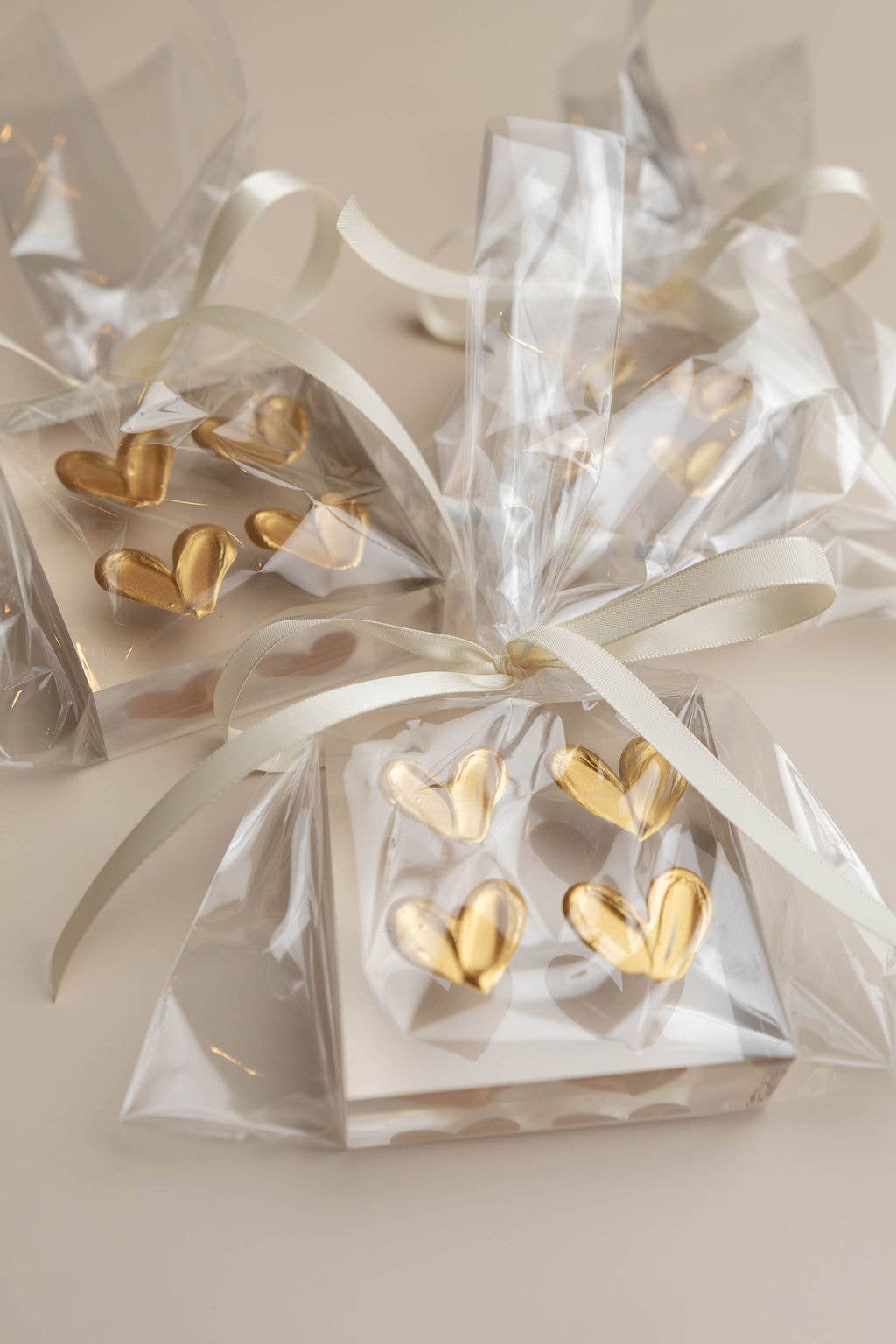 HappiesByAMS - Wholesale Decorative Tabletop Object - Glass - 3x3 inch Gold Hearts1