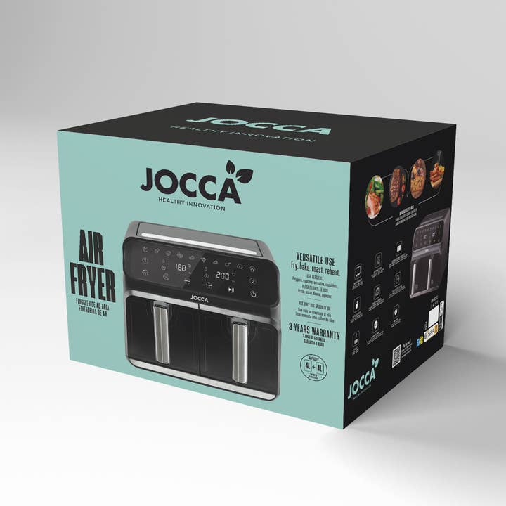 JOCCA - Wholesale Kitchen Appliance - Dual Digital Air Fryer 4L + 4L1