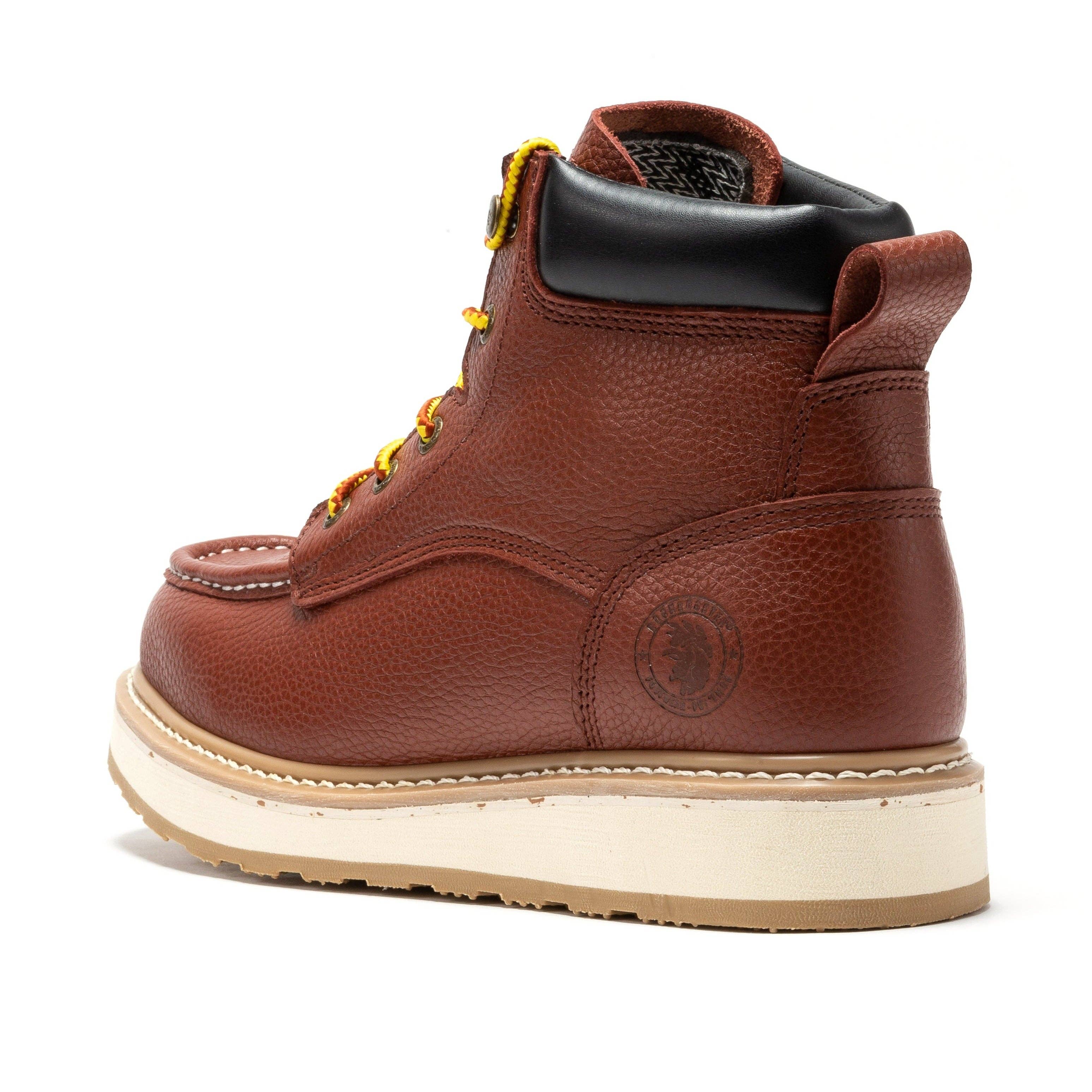 Rock Rooster Footwear - Wholesale Boots - Unisex - ROCKROOSTER Walker Men's 6 Inch Brown Soft Toe Wedge Work Boots SAP3602