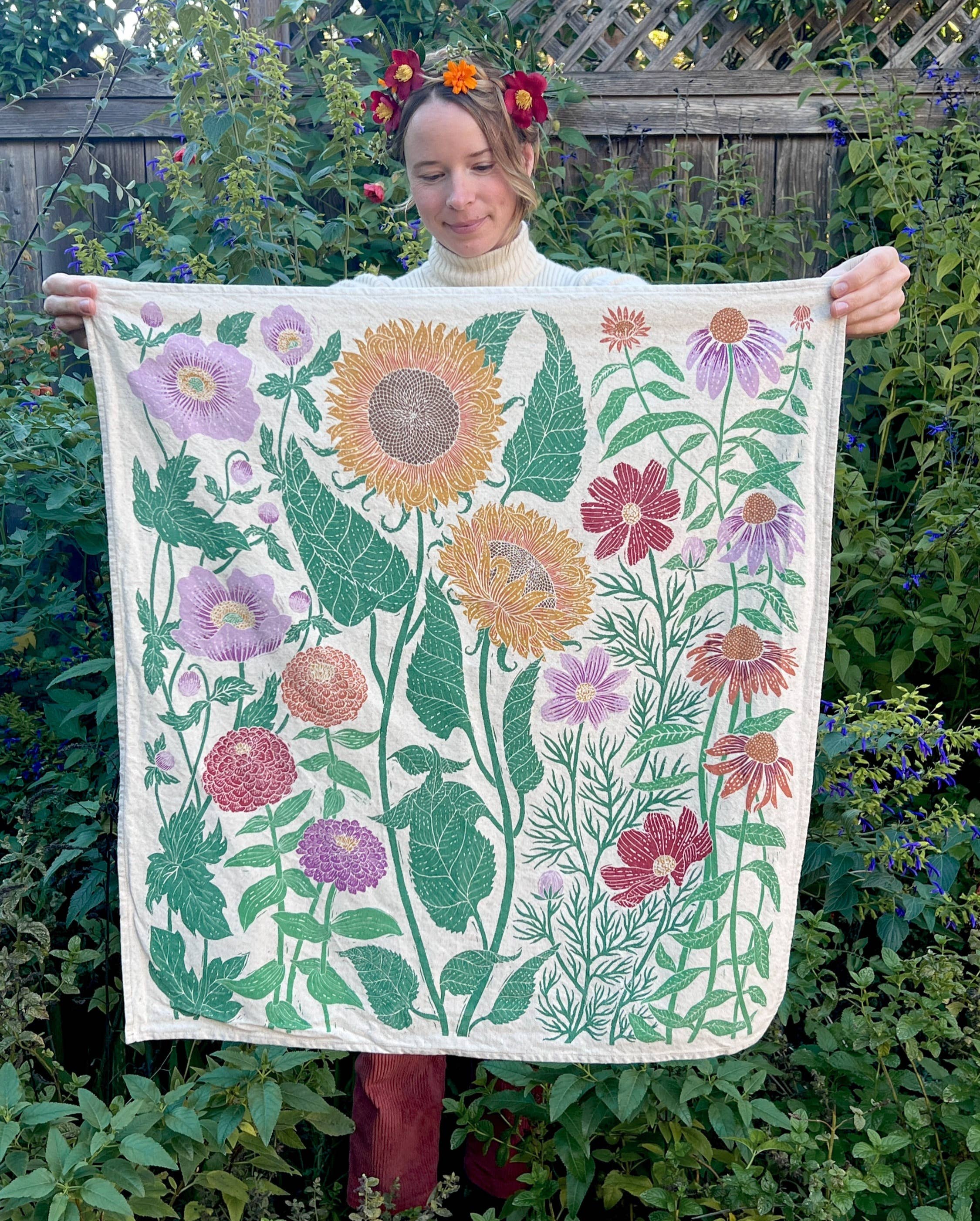 Lili Arnold - Wholesale Tea Towel - Organic Cotton Tea Towel - Summer Garden2