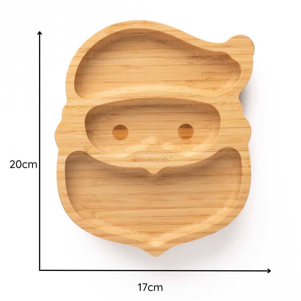 eco rascals - Wholesale Dinner Plate - Kids & Baby - eco rascals Bamboo Santa Suction Plate6