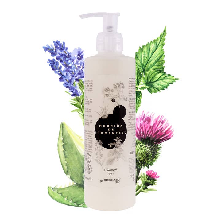 Shampoing naturel MORRIÑA de TROMENTELO pour tous types de cheveux pour la vente par Herbolario Bio