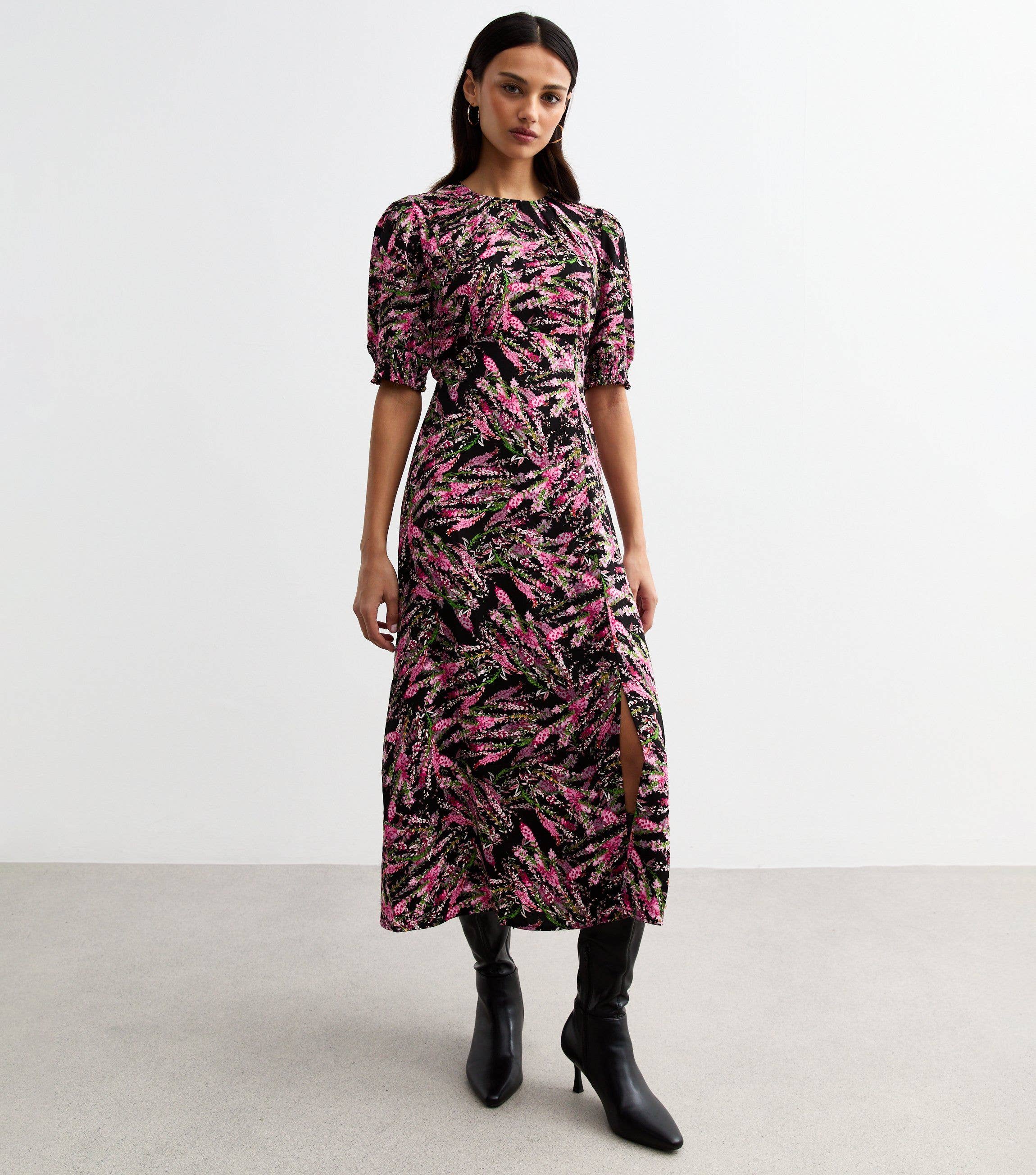 Cutie London - Venta al por mayor Vestido - Mujer - Vestido Midi Estampado Floral0