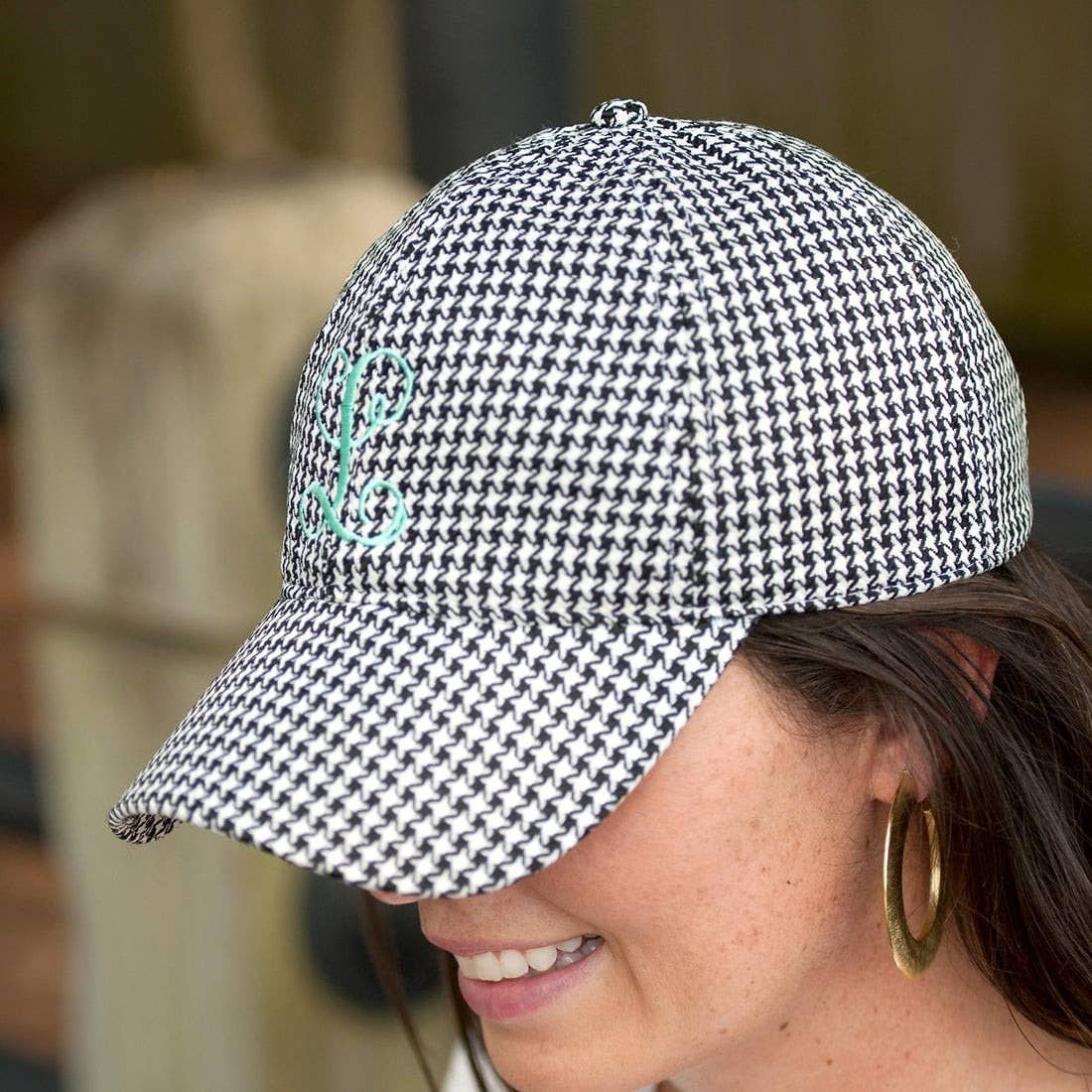 Wholesale Boutique - Wholesale Baseball Cap - Unisex - Houndstooth Cap1