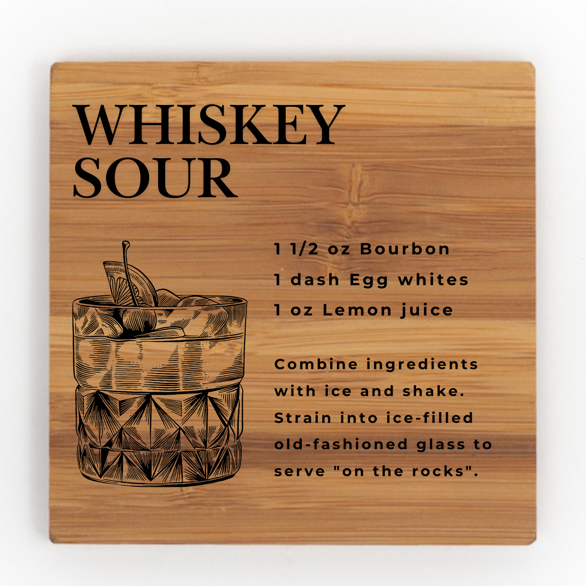 Nautically Northern - Wholesale Coasters - Classic Cocktail Recipe Coasters | Wood & Slate Bar Coasters13