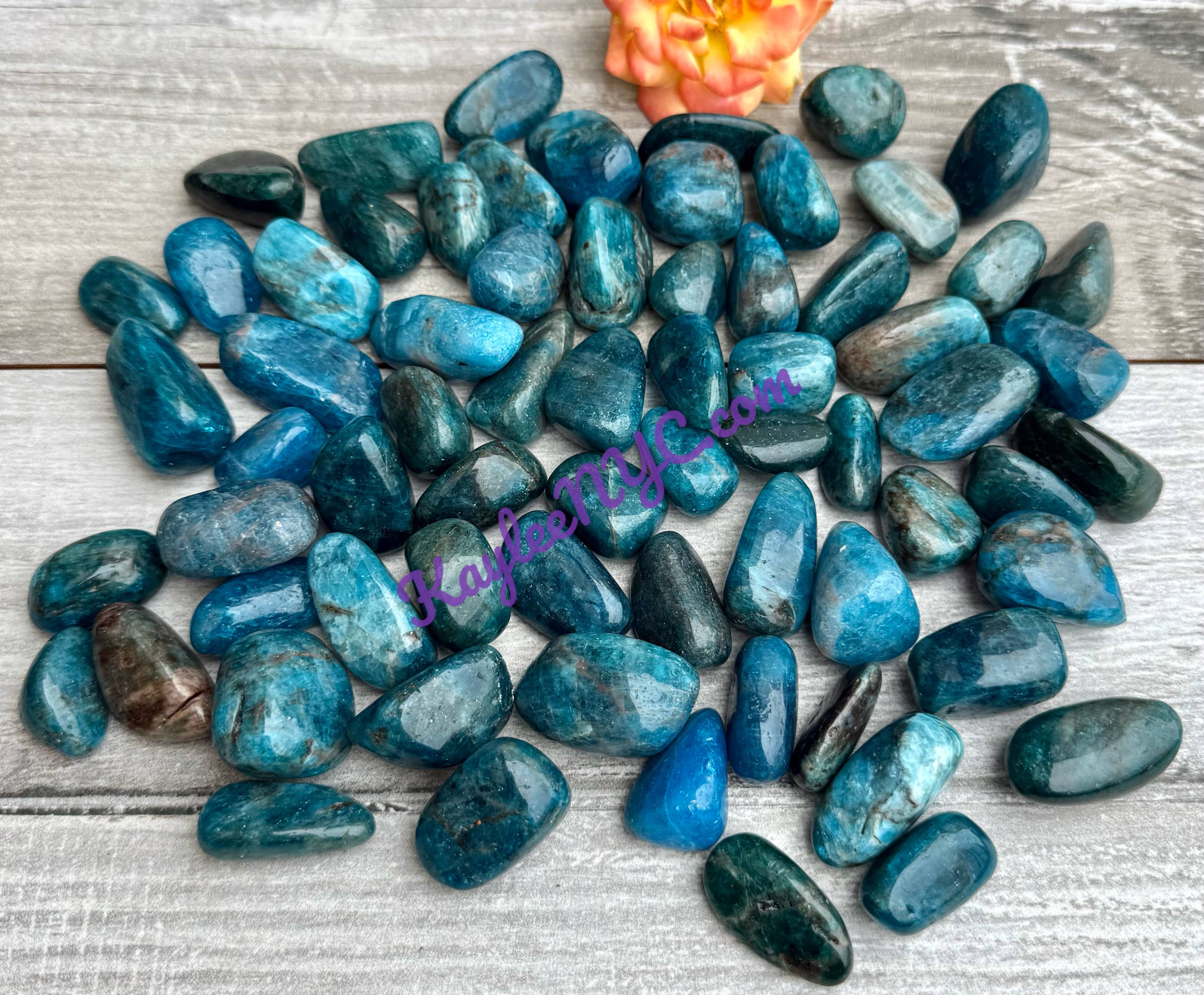 KayleeNYC - Wholesale Spiritual Stone/Crystal - 2 Lbs Natural Apatite Tumble Healing Energy2