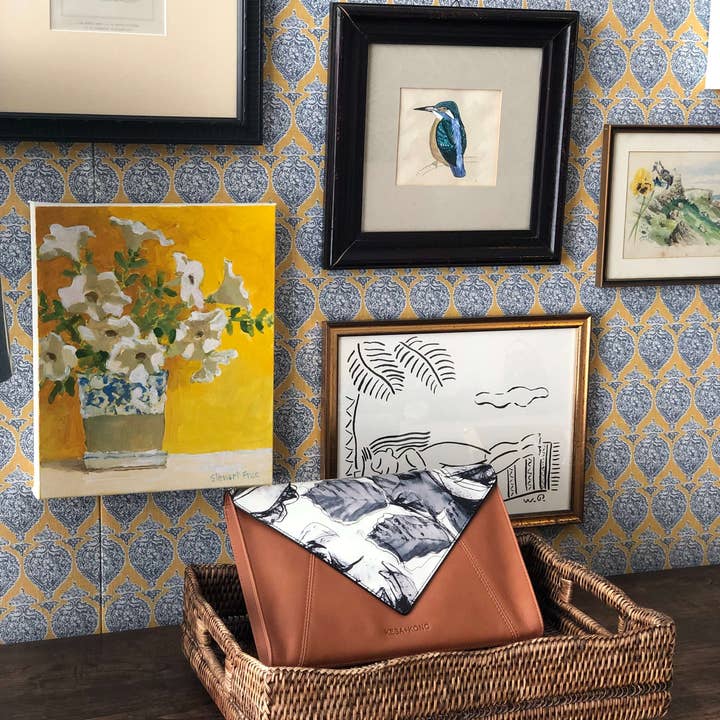 KESA + KONC Designer Handbags - Wholesale Clutch bag – women's - Leather five way Clutch bag - Wild Rose Tan3