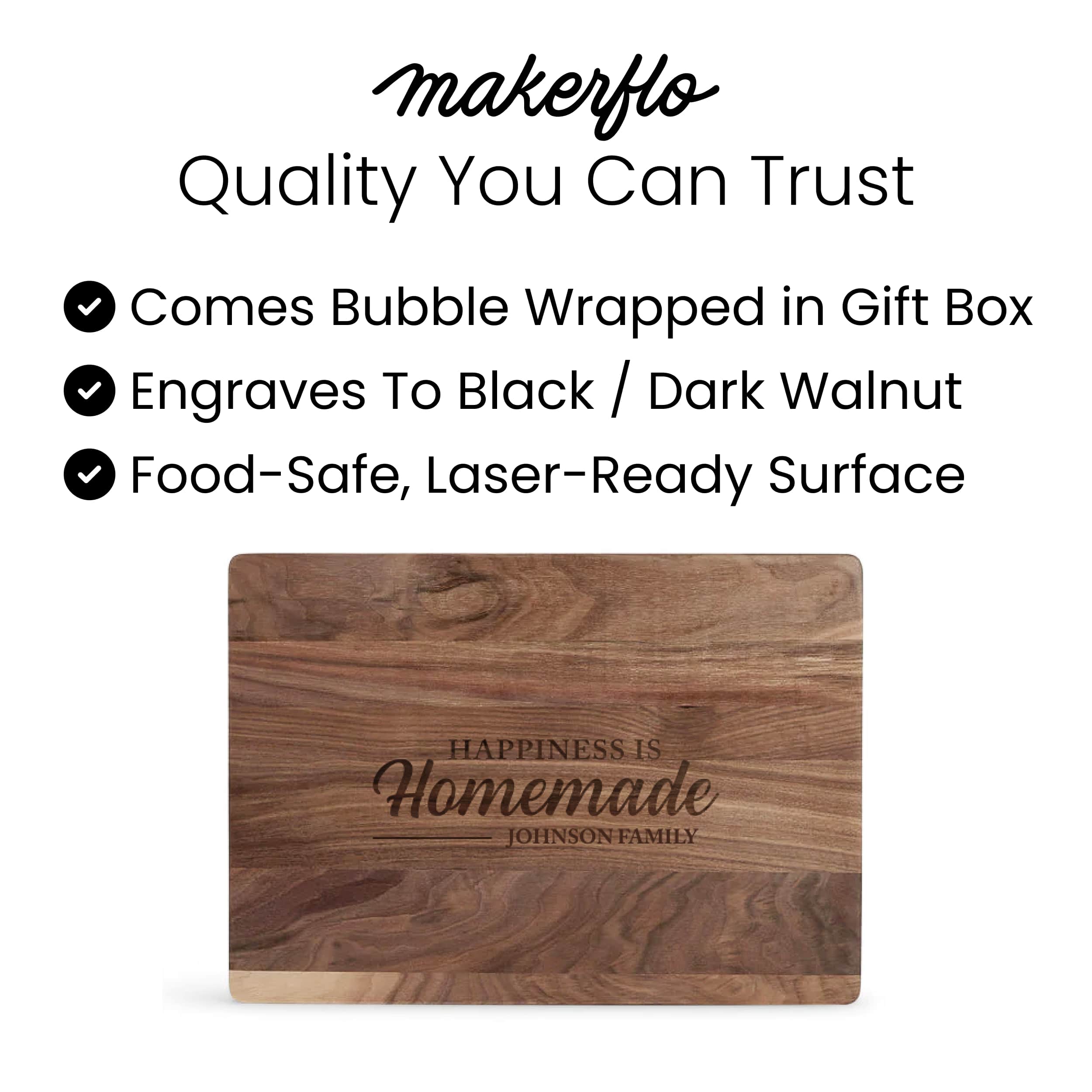 MakerFlo – wholesale Cutting board – Walnut Wood Cutting Board3