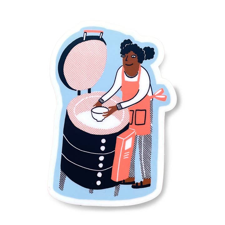 Kiln Girl Sticker for wholesale by Molly Anne Bishop