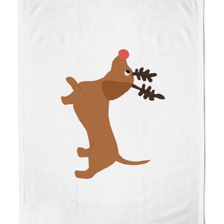 Wilber Reindeer - 48 x 70cm Cotton Tea Towel for wholesale by Olive and Clive