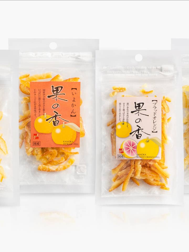 Japanska kanderade citrusfruktskal i fyra smaker inklusive yuzu för wholesale av Tokusen