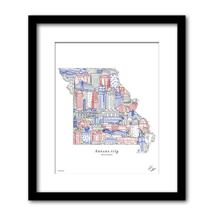 Kansas City Missouri Wall Decor for wholesale by Townsville Art