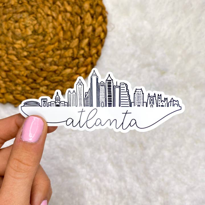 Atlanta Cityscape Sticker for wholesale by Slik Art and Design