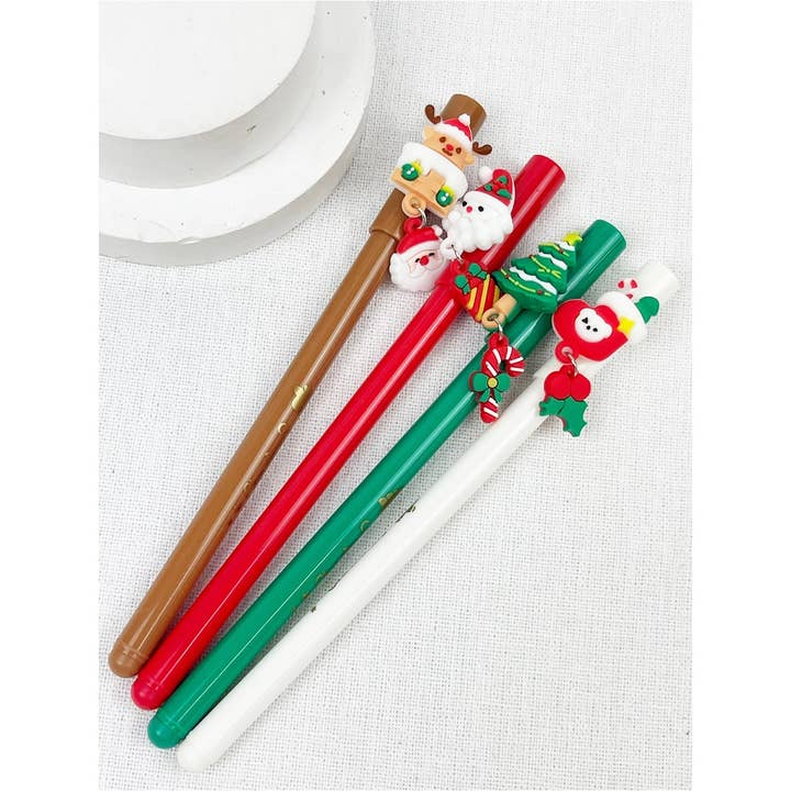 MIX COLOR Christmas Character Charm Ballpoint Pen for wholesale on Faire