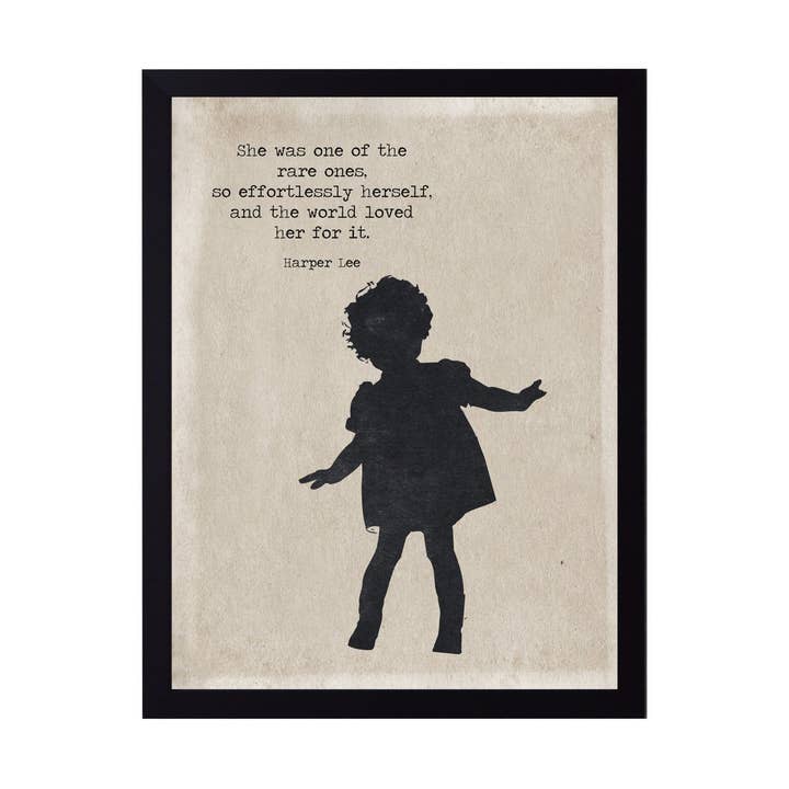 Harper Lee Rare Ones Quote On Little Girl Silhouette for wholesale by Antique Curiosities Inc