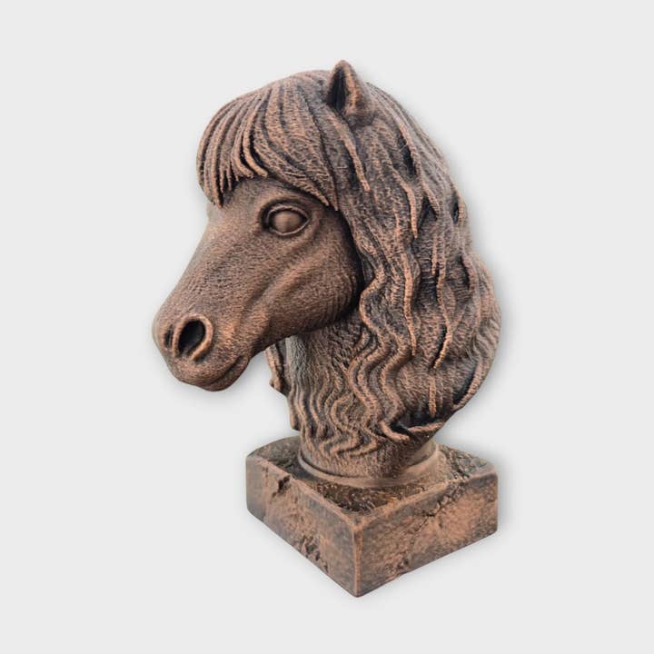 Buste de poney Shetland - cadeau pour amateur de décoration d'intérieur, pour lui ou pour elle, ornement peint à la main pour la vente par 3DijkstraFinds