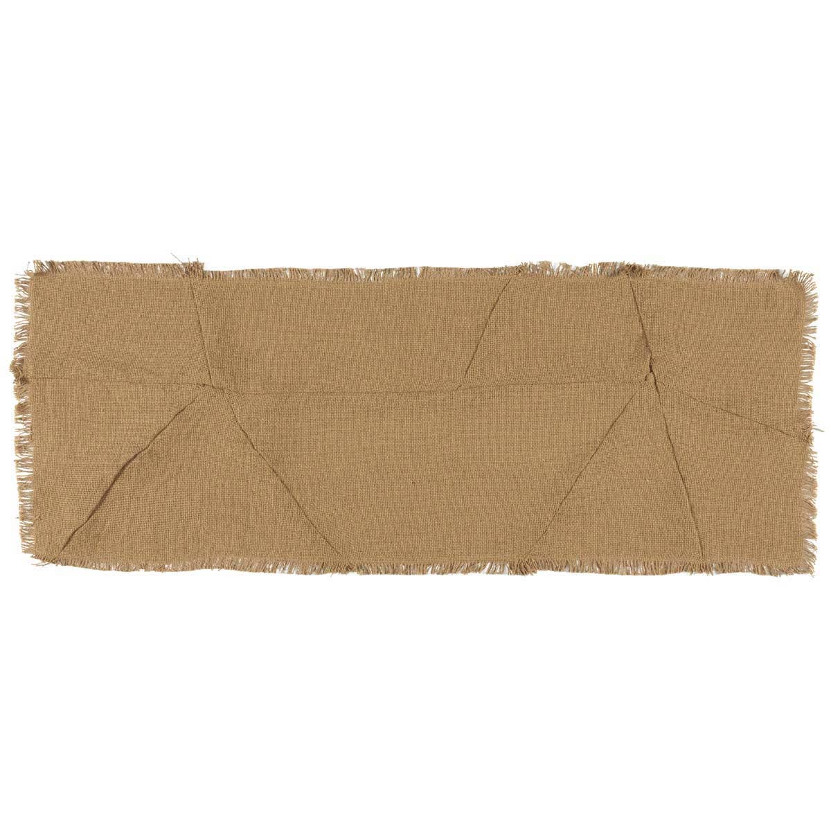 VHC Brands - Wholesale Table Runner - Burlap Natural Reverse Seam Patch Runner 13x362