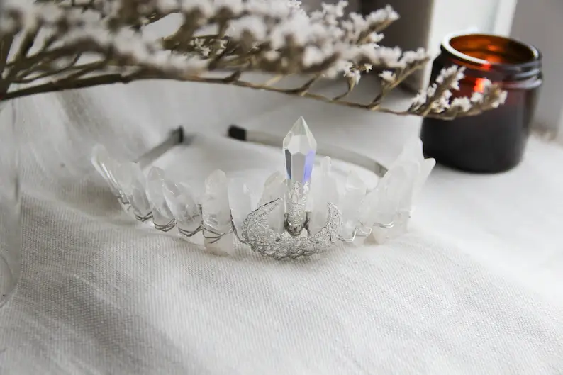 GenY Studio – wholesale Tiara – Women’s – Evermore White Crystal Quartz Crown6