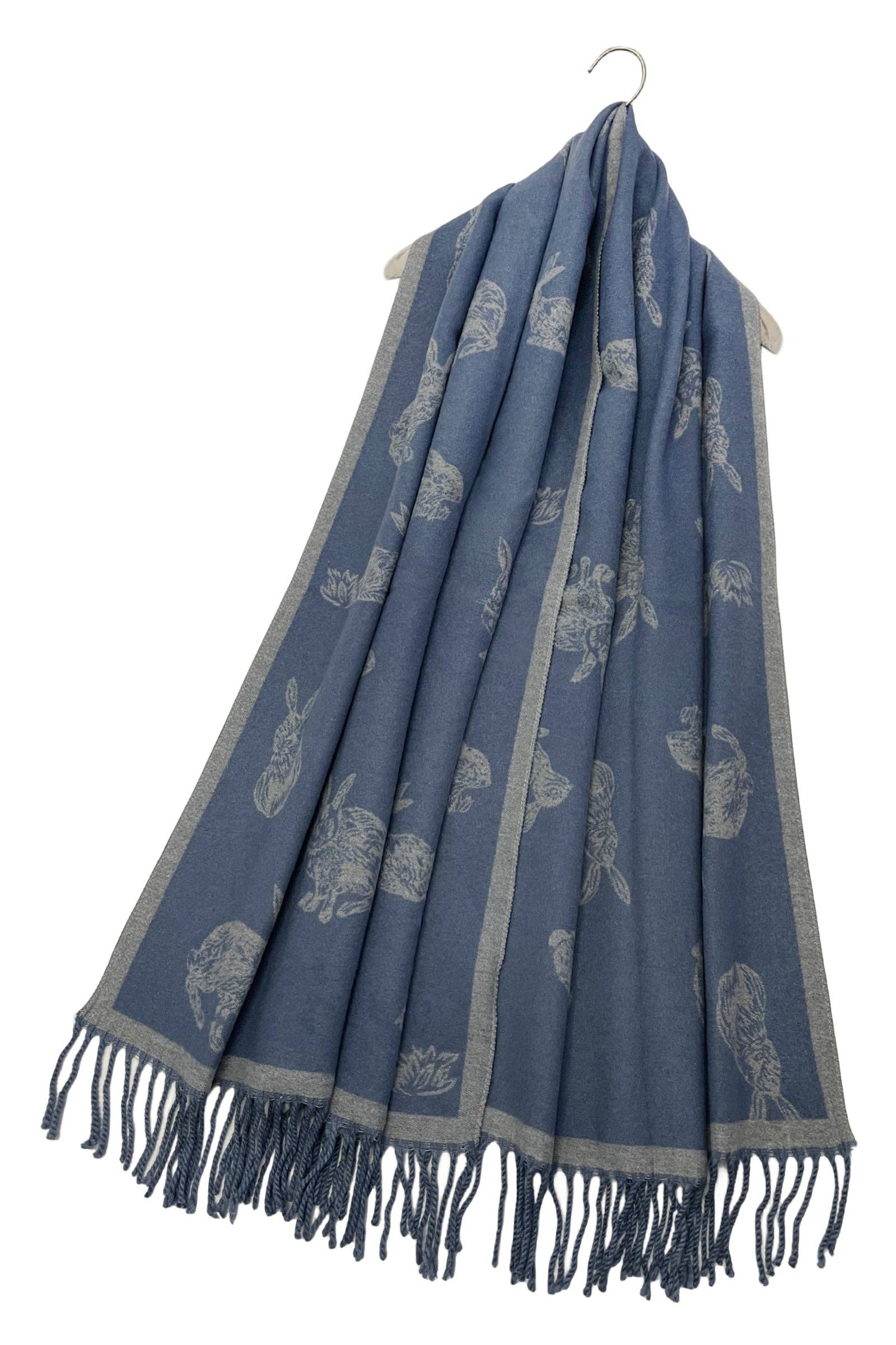 Fashion Scarf World - Wholesale Scarf - Women's - Rabbit / Hare Reversible Tassel Scarf10
