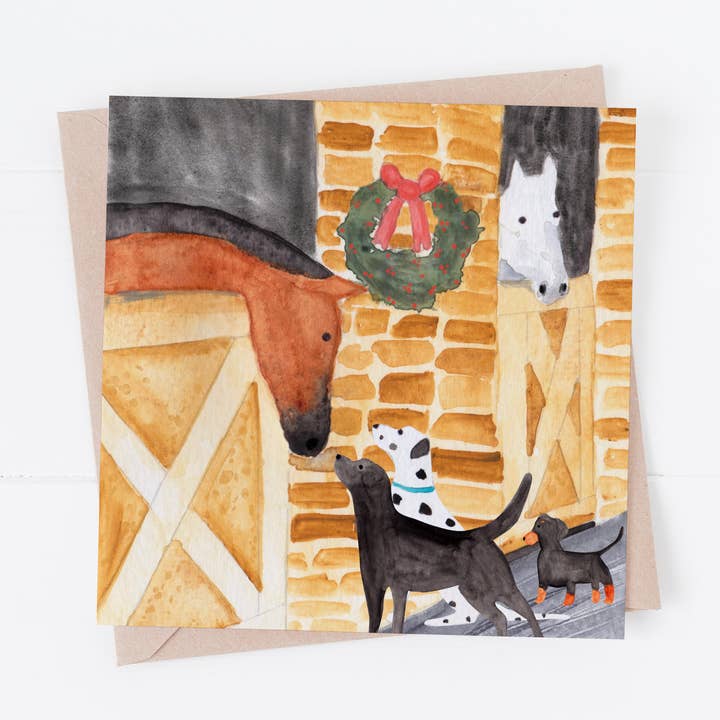 Carte de vœux de Noël Best Friends pour la vente par Samantha Hall Designs