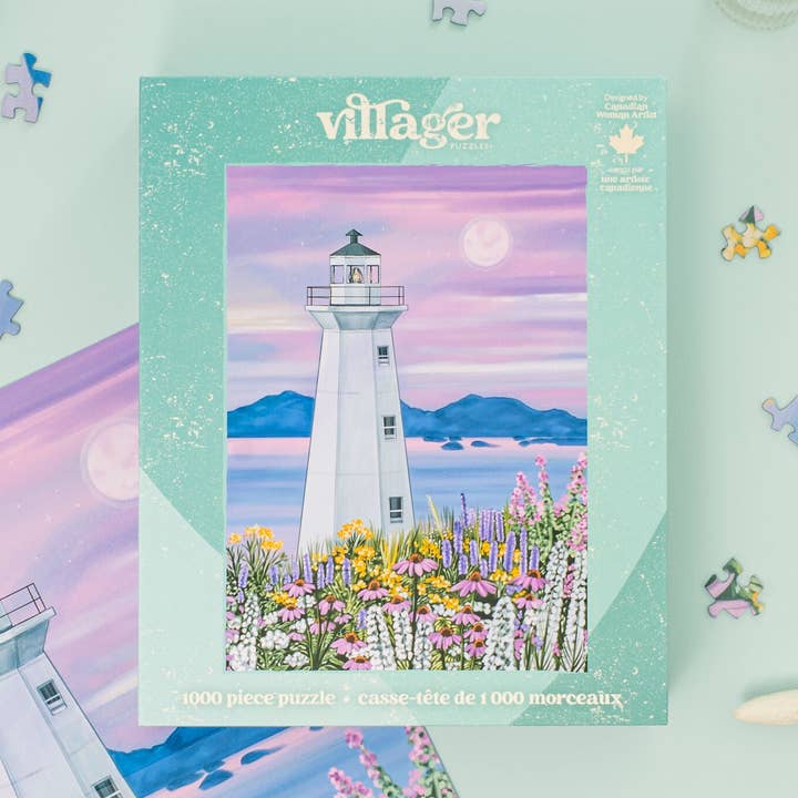 Harbour Lighthouse | 1000-Piece Puzzle | Designed in Canada for wholesale by Villager Puzzles
