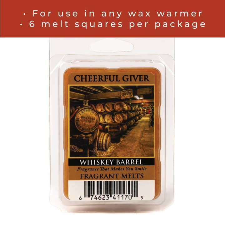 A Cheerful Giver - Wholesale Wax melt - Melts (8/box) - Whiskey Barrel3
