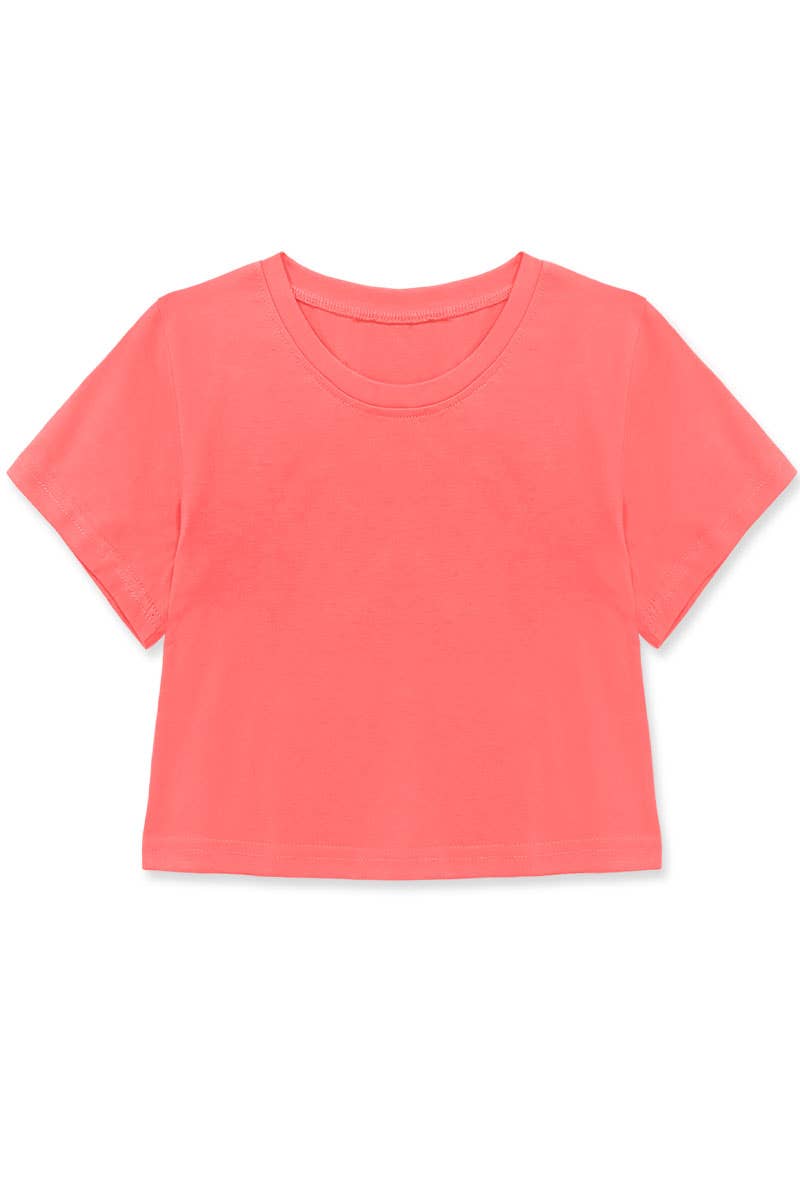 Cutie Patootie Clothing - Wholesale T-Shirt - Kids - GKT-16061B  Girl's Soft Round Neck Crop Tee8