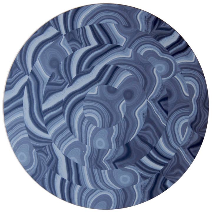 Placemat/Coaster, Malachite (Navy) for wholesale by Tisch New York
